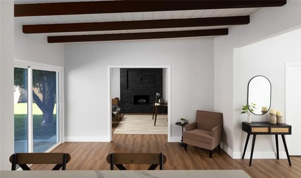 An image of a living room at the connections mental health house in villa park, california