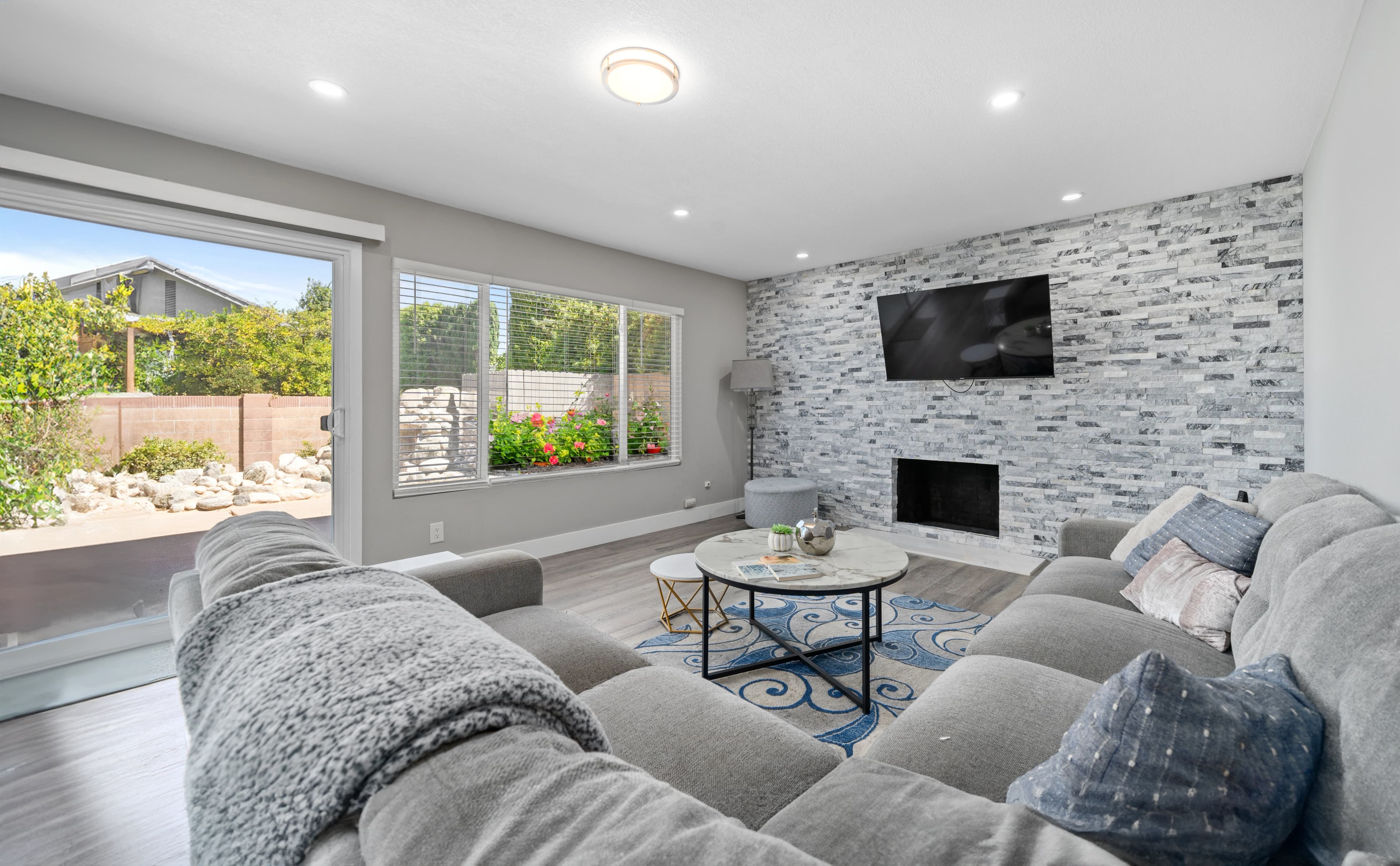 An image of a living room at the connections mental health house in villa park, california